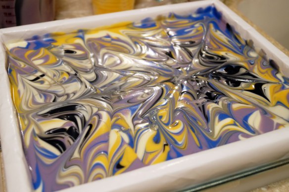 Soap after initial pour