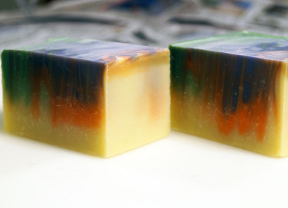 Another view of the Taiwan soap cut to check center